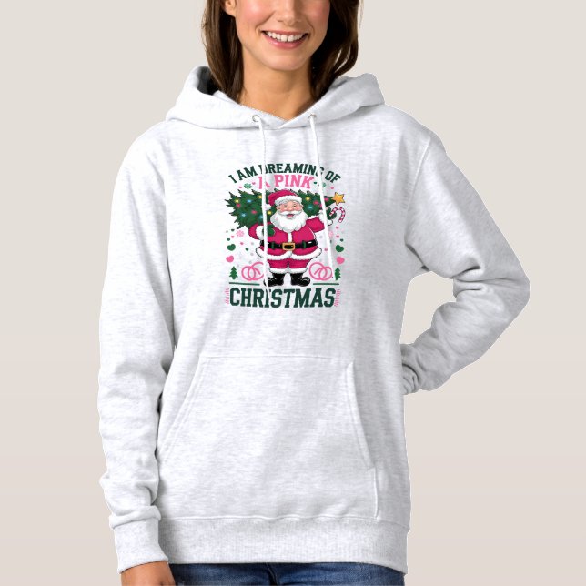 Jag drömmer om en rosa jul t shirt (Framsida)