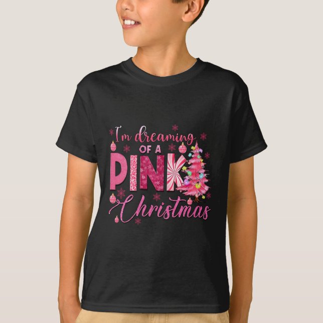 Jag drömmer om en Rosa julklapp Rosa Kristus T Shirt (Framsida)