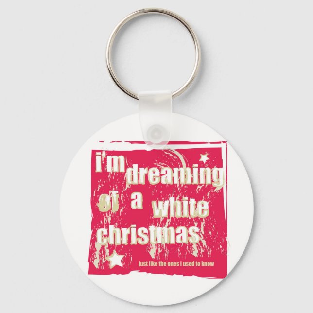 Jag drömmer om en vit jul nyckelring (Framsida)