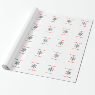 Jag drömmer om en vit jul - Snö flake Presentpapper