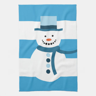 Jag drömmer om en vit vinter Snögubbe Kökshandduk