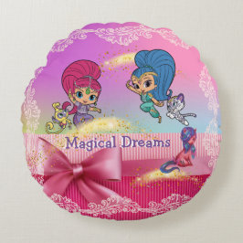 Jag drömmer om Jeannie Magics Round Pillow Rund Kudde