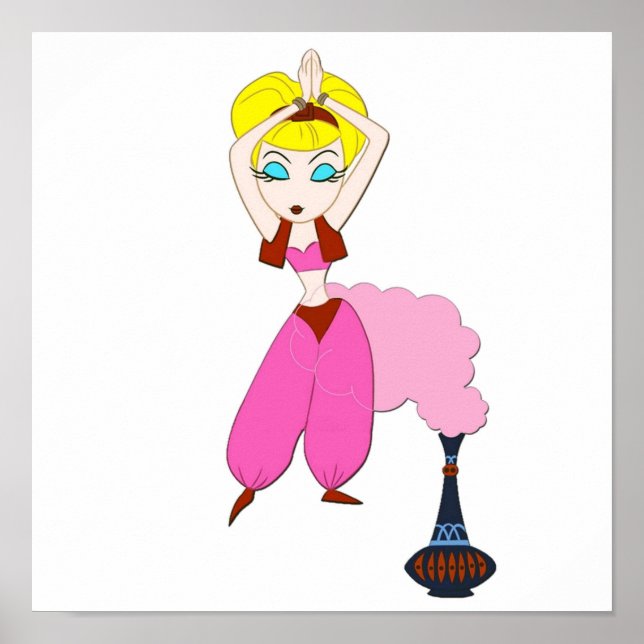 Jag drömmer om Jeannie Poster (Framsidan)