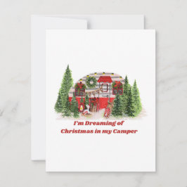 Jag drömmer om jul i min husbil på en julkort