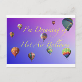 Jag drömmer om Luftballonger Vykort