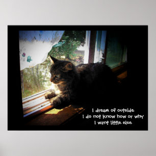 Jag drömmer om Outside haiku Poster