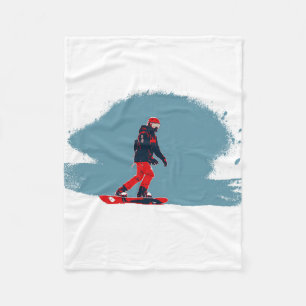 Jag drömmer om Snowboarding - Snowboarder Fleecefilt