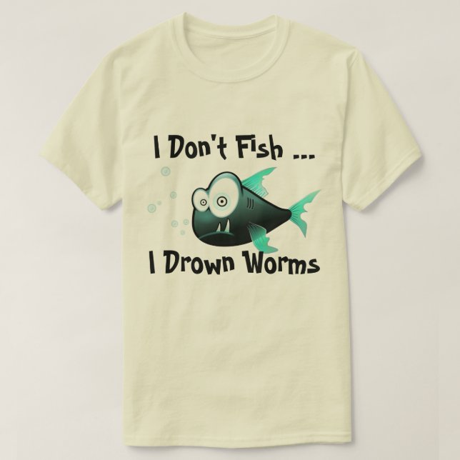 Jag drunknar maskar tee shirt (Design framsida)