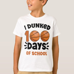 Jag Dunked 100 dagar av School Basketball Boy T Shirt