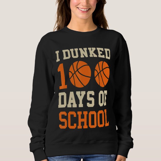 Jag Dunked 100 dagar av School Basketball Player C T Shirt (Framsida)