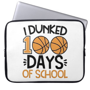 Jag Dunked 100 dagar av School Basketball Player Laptop Fodral