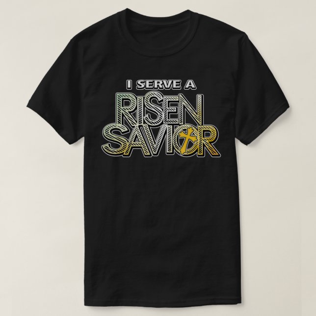 Jag  en Risen Savior Påsk Morgon Christian Fa T Shirt (Design framsida)