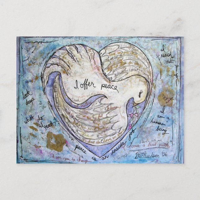 Jag erbjuder fred vykort (Framsida)