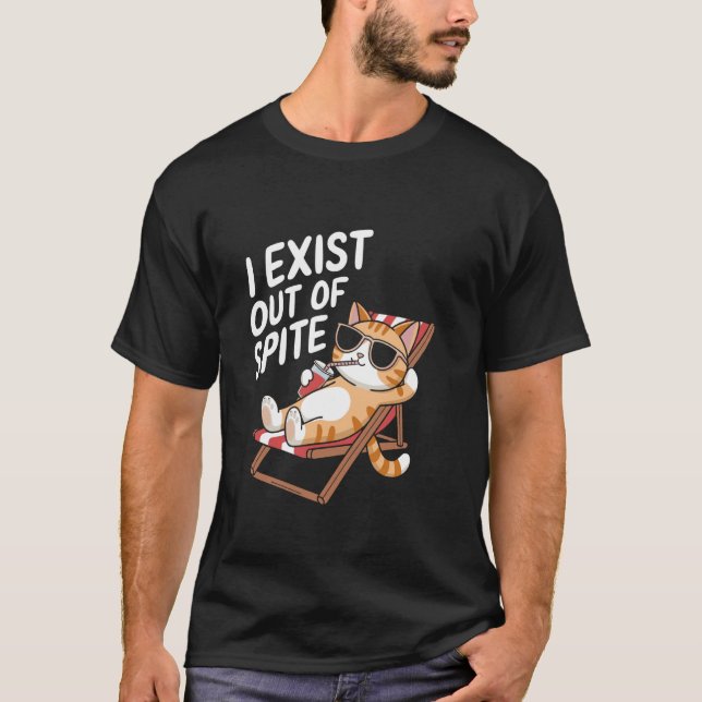 Jag existerar av trots t shirt (Framsida)