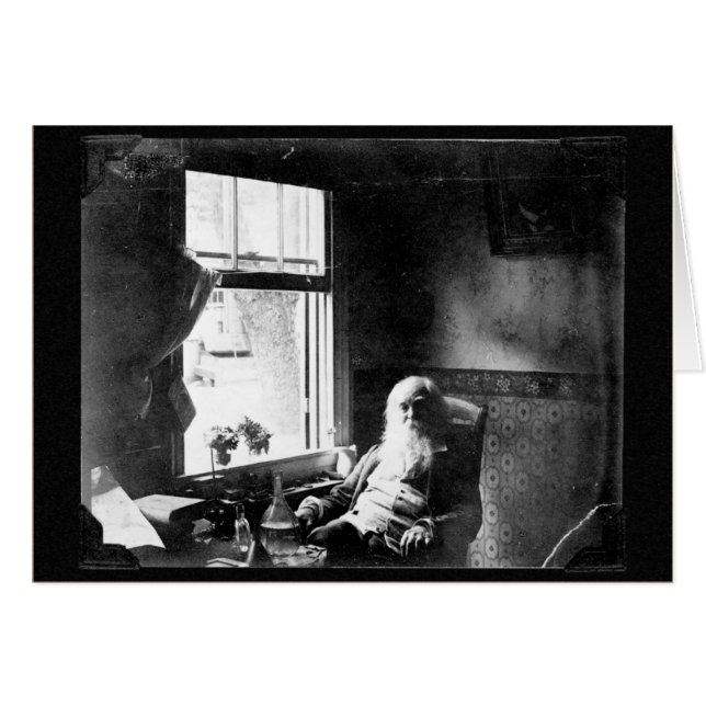 "Jag existerar medan jag är.." Mickle Street Whitm Hälsningskort (Framsidan Horizontal)