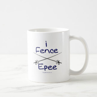 jag fäktar BLÅTT för Epee (pistolfattande) Kaffemugg