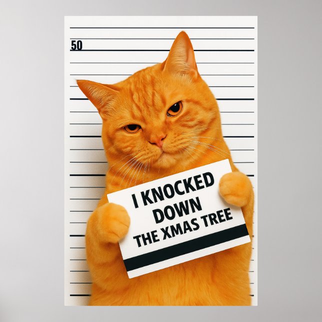 Jag Fällde Julgranen 😼🎄 Poster (Framsidan)