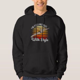 Jag faller men med stil Klipp hopp Klippdykare Hoodie