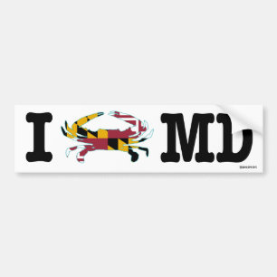 Jag fångar krabbor den Maryland bildekalet Bildekal