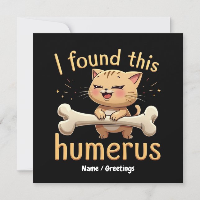 Jag Fann Denna Humerus En Rolig Historia om Ben &  Inbjudningar (Framsida)