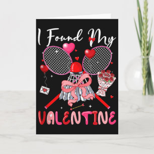 Jag Fann Min Valentine Badminton Utrustning Flitig Kort