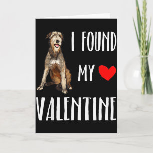 Jag Fann Min Valentinsdag Irländsk Varghund Hundäl Kort