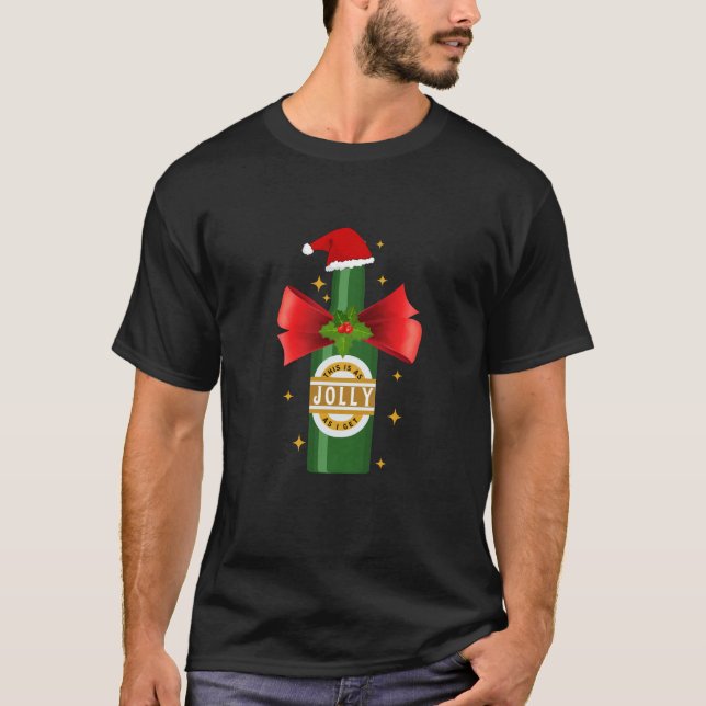 Jag får Beer Santa Hat Sarkastic Julafton T Shirt (Framsida)