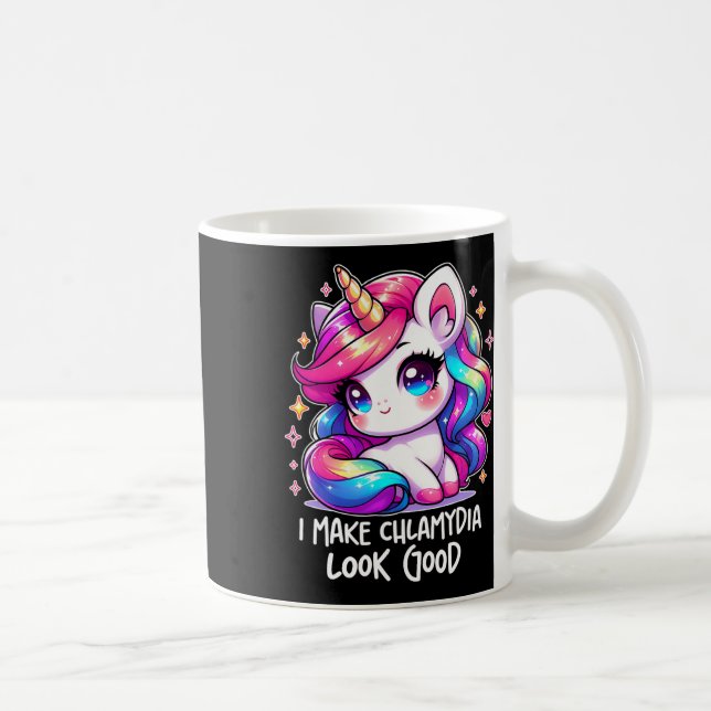 Jag får Chlamydia att se Bra funny olämplig Wei Kaffemugg (Höger)