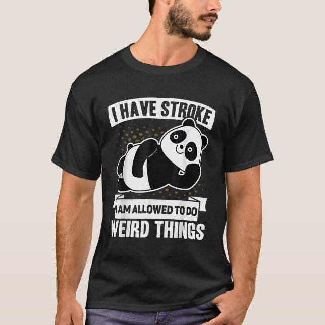 Jag får göra Konstig Sak Panda. T Shirt (Framsida)