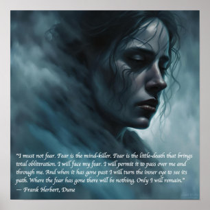 "Jag får inte vara rädd." Dune Poster