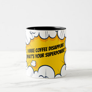 Jag får kaffet att försvinna Två-Tonad mugg
