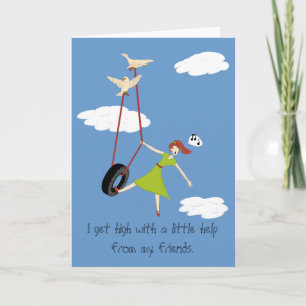 Jag får kick med lite en hjälp från min vänner kort