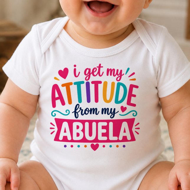 Jag Får Min Attityd Från Min Abuela Kroppsställnin T Shirt (Skapare uppladdad)