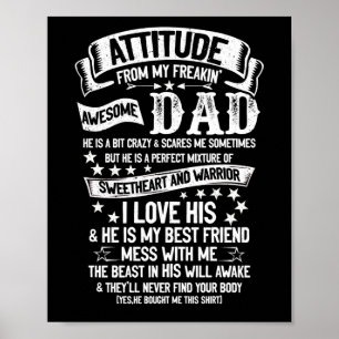 Jag får min attityd från min Freakin Fantastisk Pa Poster