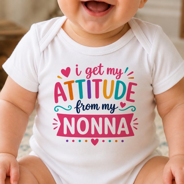 Jag Får Min Attityd Från Min Nonna Kroppsstrumpa T Shirt (Skapare uppladdad)