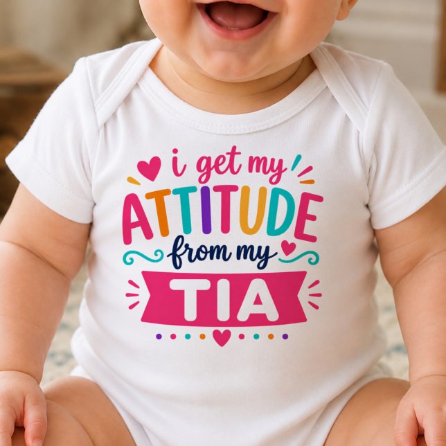 Jag Får Min Attityd Från Min Tia Kroppsställning T Shirt (Skapare uppladdad)