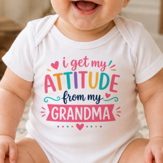 Jag Får Min Attityd Från Mormor Kroppsstrumpa T Shirt