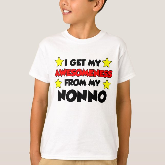 Jag får min Awesomeness från min Nonno T-shirt (Framsida)