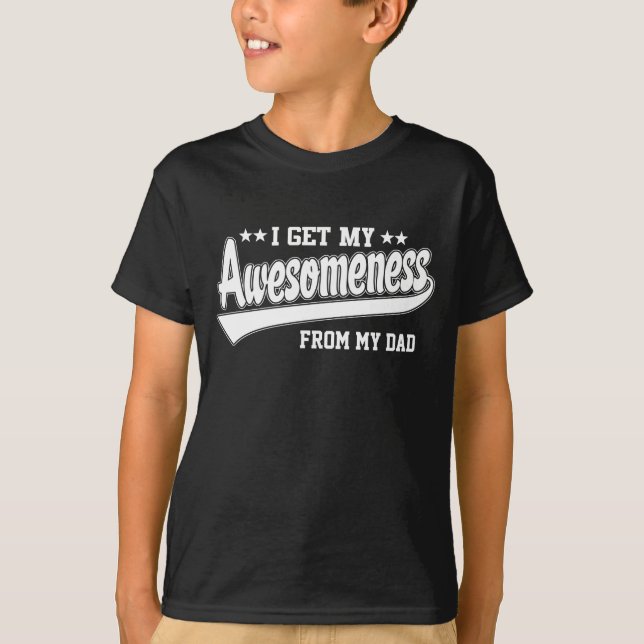 Jag får min uppmärksamhet från min Pappa T-shirt (Framsida)
