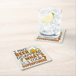 Jag får öl att försvinna underlägg papper kvadrat