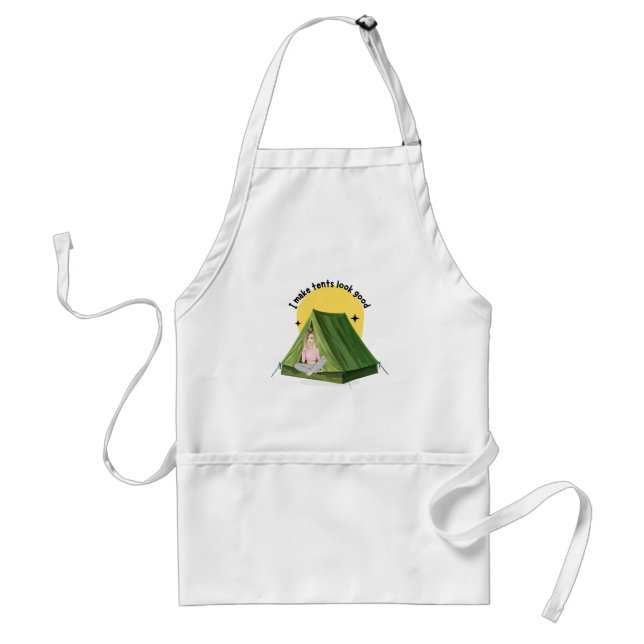 Jag får Tält att se Bra - Camping Apron Förkläde (Framsidan)