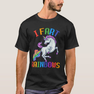 Jag Fart Rainbows Funny Unicorn Sarcastic Humor Re T Shirt