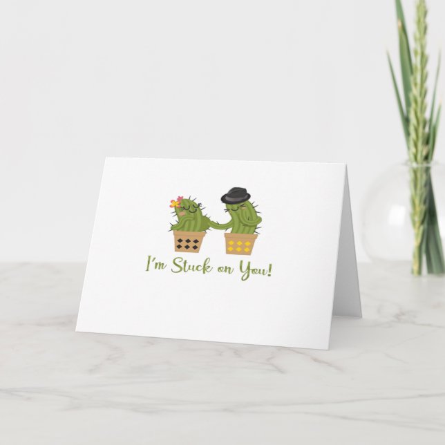 Jag Fastnar På Dig Rolig Valentine Leken Design  Kort (Framsida)