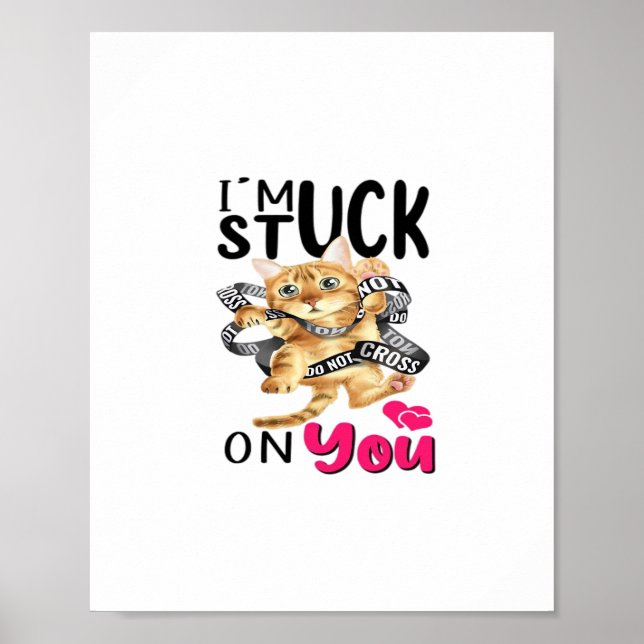 Jag Fastnar På Din Enkla Romantiska Design  Poster (Framsidan)