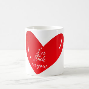 Jag fastnar på ditt meddelande på ett hjärta kaffemugg
