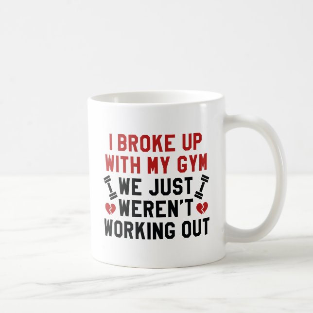Jag Fattig upp med min gym Kaffemugg (Höger)