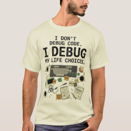 Jag felsöker inte kod, jag felsöker mina livval t shirt