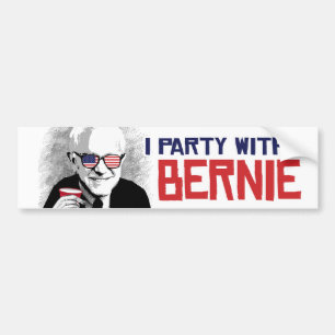 Jag festar med Bernie - Bernie slipmaskiner - .png Bildekal