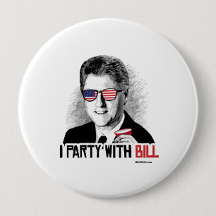 Jag festar med räkningen - Bill Clinton partydjur Knapp