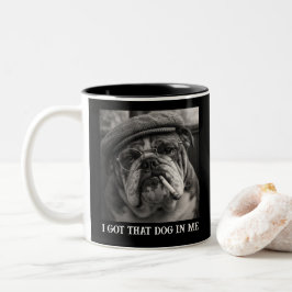 Jag Fick Den Hunden I Mig Anpassad Rolig Hund Bild Två-Tonad Mugg